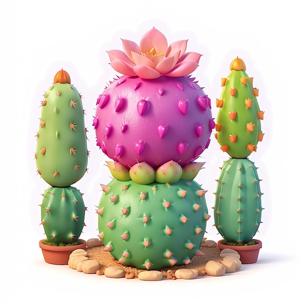 CF 09 _ Magical Mystical Colorful Cute Single Cactus Clipart