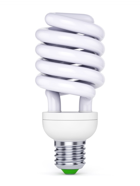 CFL bulb on white background