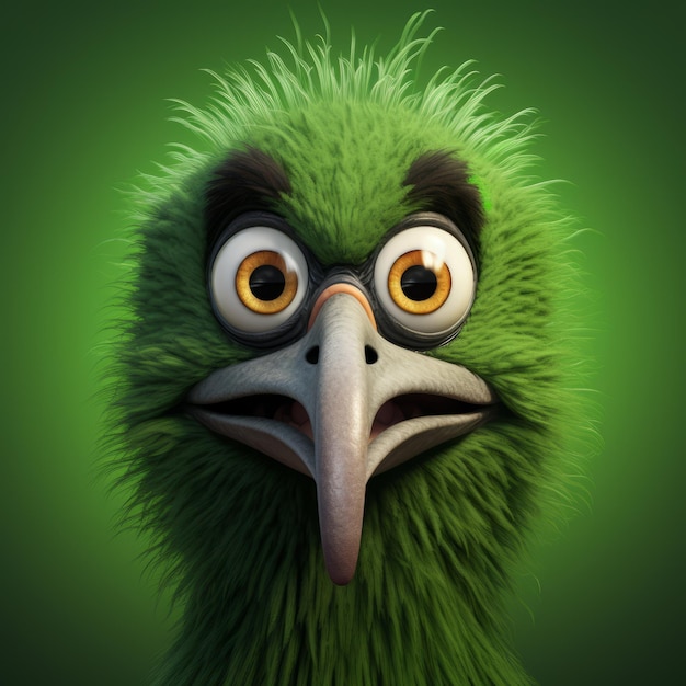 Cg Cartoon Bird Emotive Portraiture With Explosive Wildlife