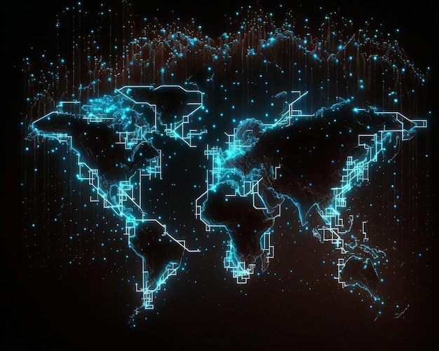 chain data fields continent map Artificial Intellegence