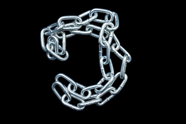 Chain of metal steel