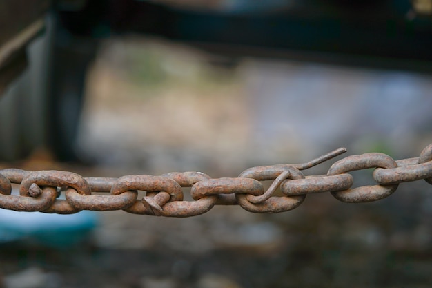 The chain rusted after using it for a long time.