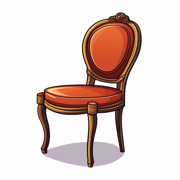 Chair 2d cartoon vector illustration on white background h