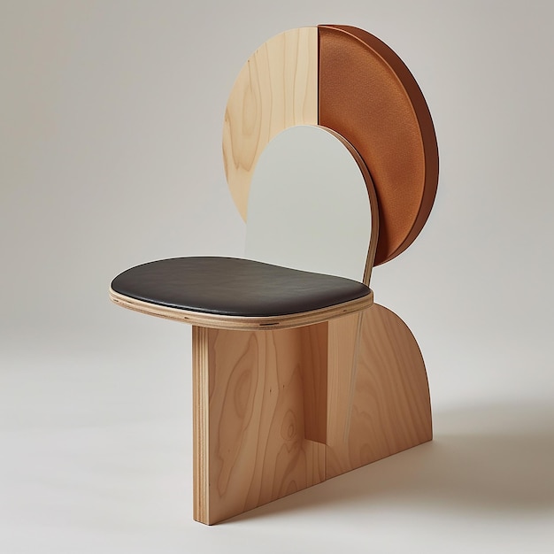 a chair with a round back that says quot the chair quot