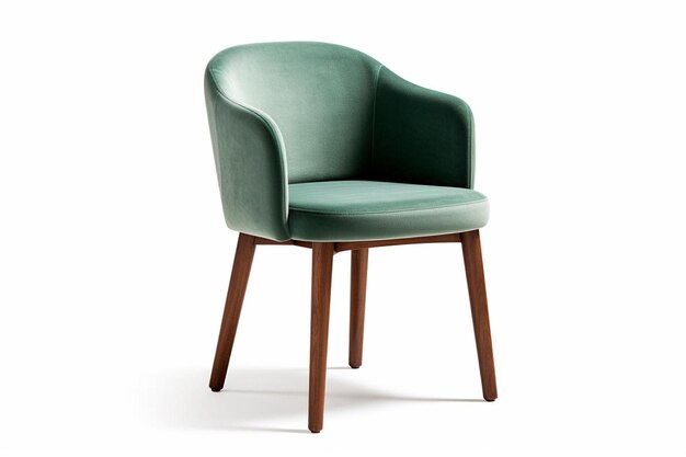 Photo chair with velvet upholstery green