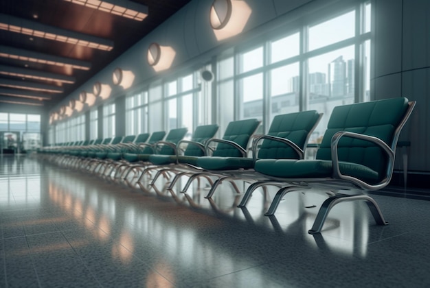 chairs in the airport generative ai