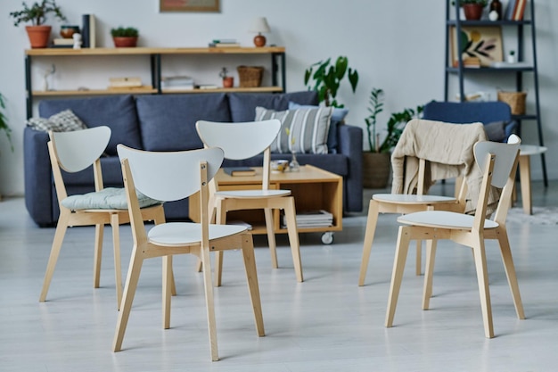 Chairs in the room preparing for therapy