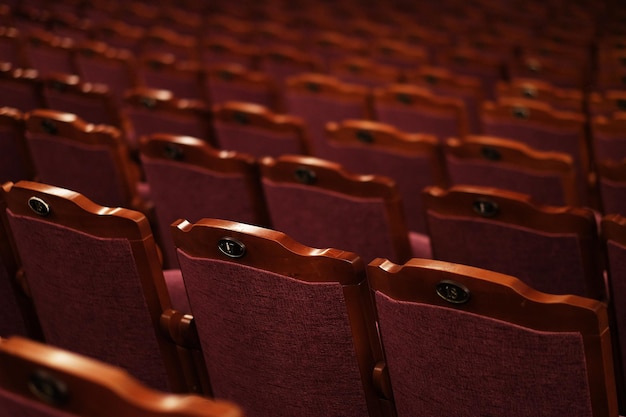 Chairs on theater cinema