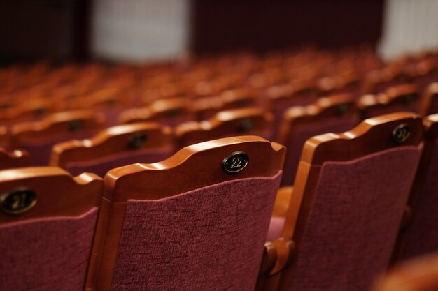 Chairs on theater cinema