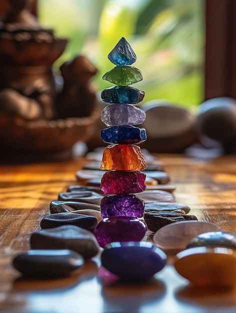 Photo chakra alignment session in a calming environment