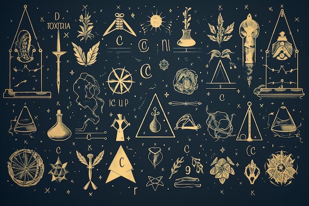 Chalk Alchemical Symbols