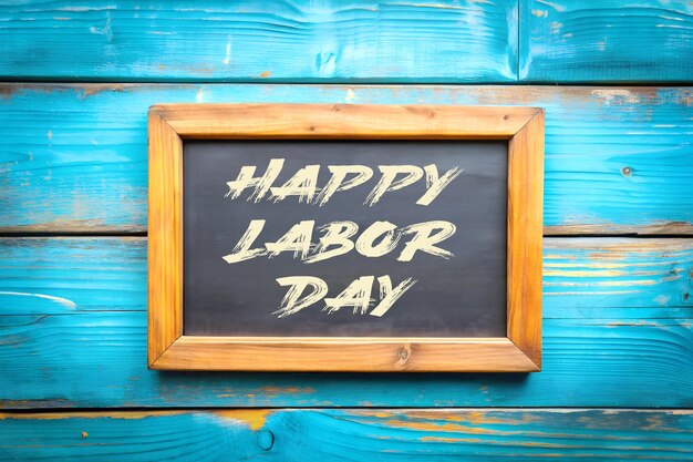 Chalk board texture with Labor Day message