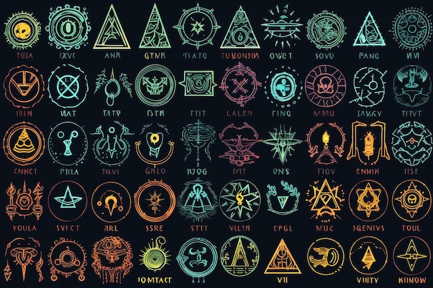 Chalk Mystical Symbols