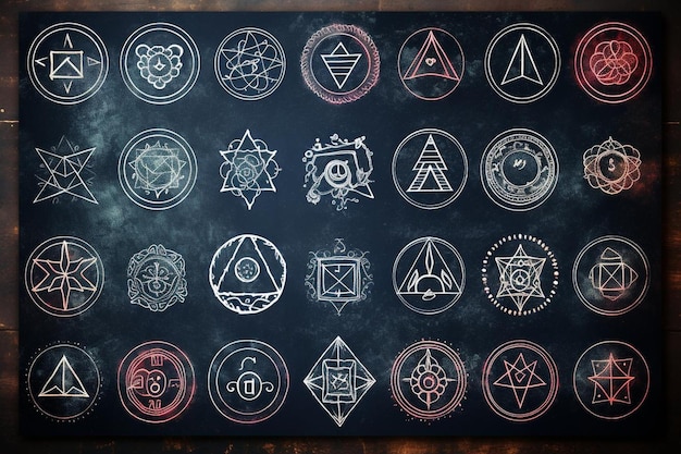 Chalk Mystical Symbols