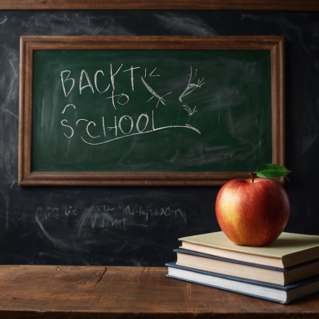 a chalkboard with a chalkboard that says back to school