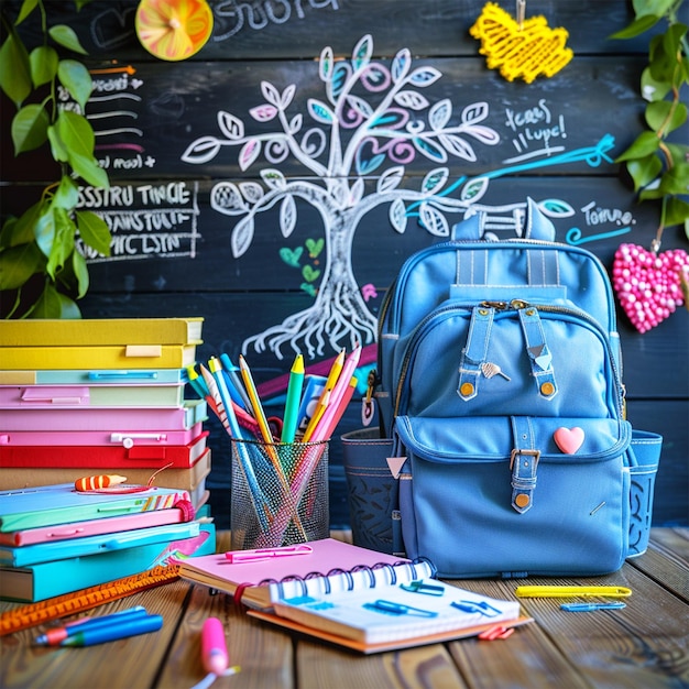 a chalkboard with a tree and a chalkboard with a tree painted on it