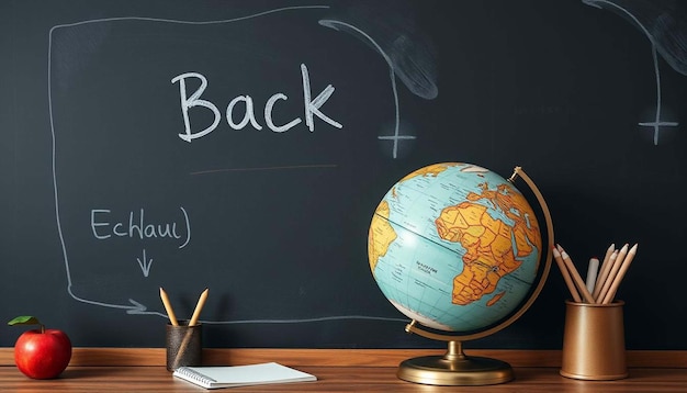 A chalkboard with the words back to school