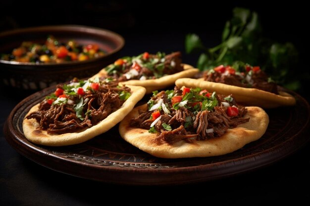 Chalupas with Moroccan Spiced Lamb delicious Chalupas Fries food photography