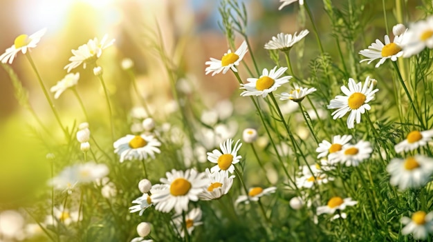 Chamomile field Illustration AI GenerativexA