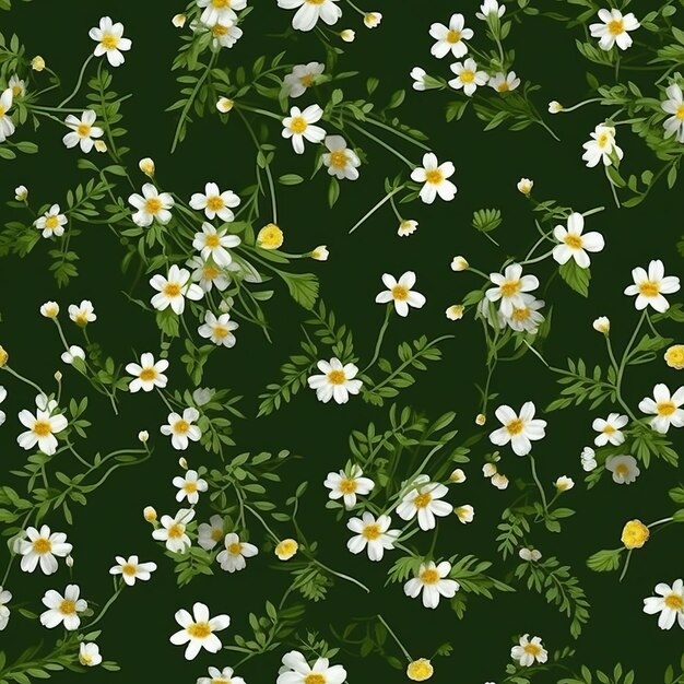 Photo chamomile flowers on a green background