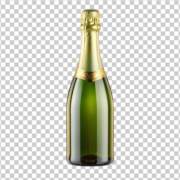 Champagne bottle isolated on white background