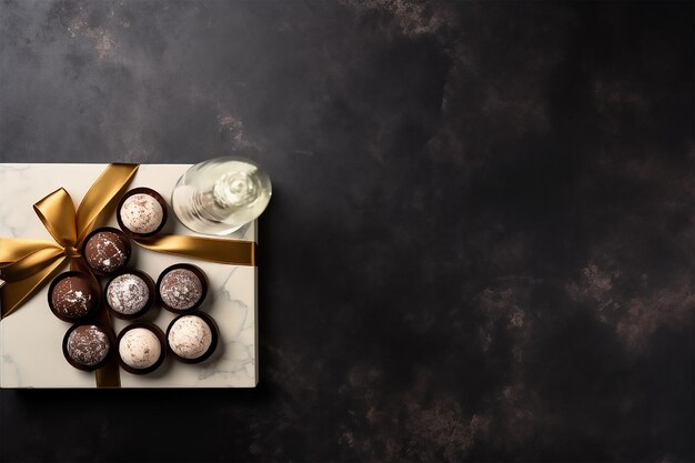 Champagne and Chocolates day background