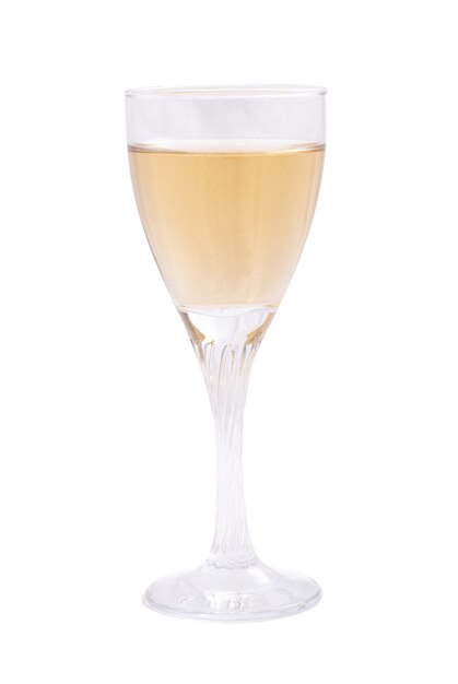 Champagne flute isolated on the white background