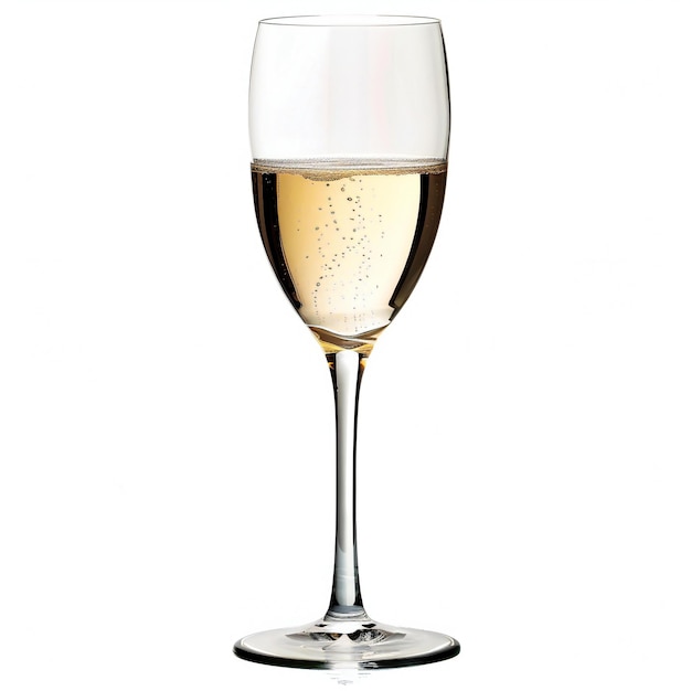 Champagne glass isolated on white background Clipping path included