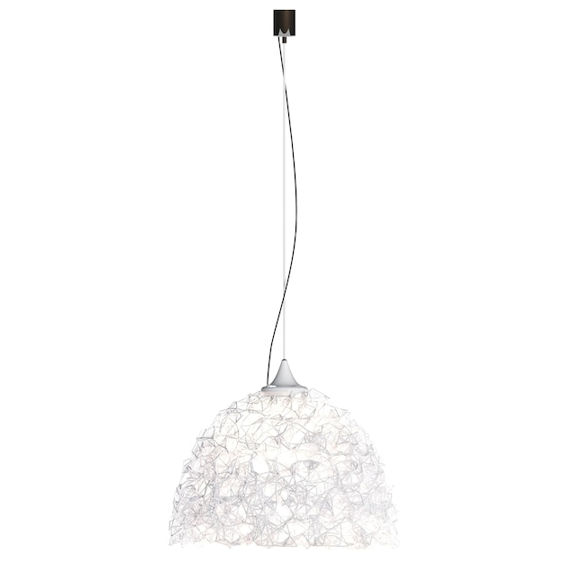 chandelier on the ceiling isolated on white background hanging lamp pendant light 3D illustration