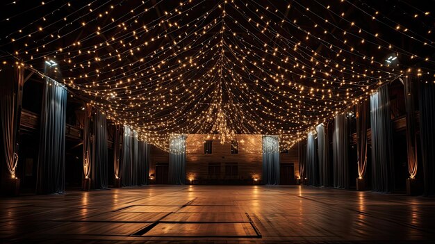 Photo chandelier wedding lighting