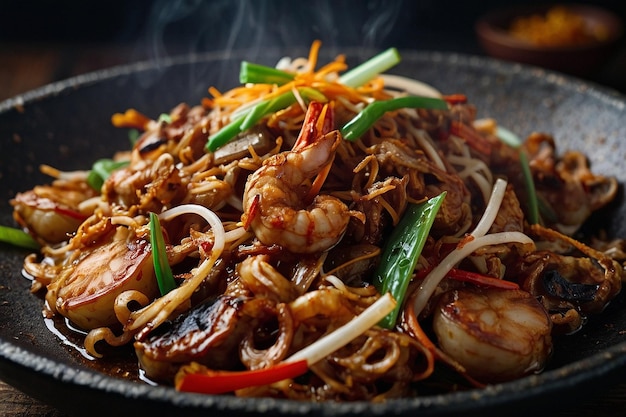 Char Kway Teow with Smoky and Charred Texture