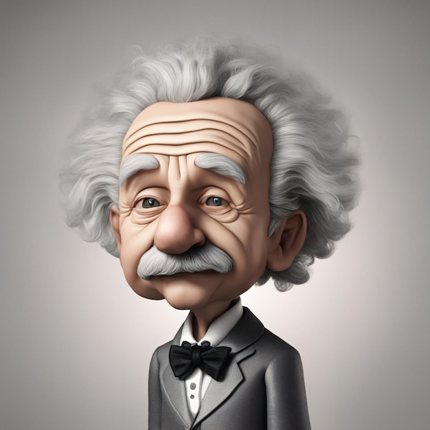 Character Portrait of Albert Einstein Small Body with big head