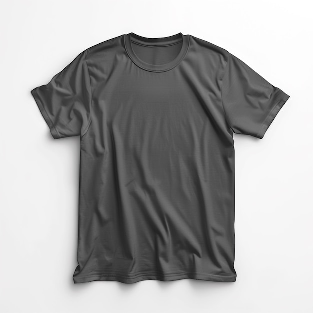 Photo charcoal color blank tshirt for mockup