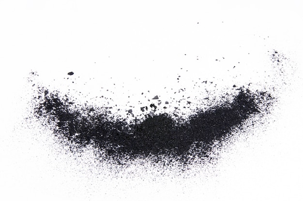 Charcoal isolated on white background