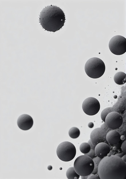 Charcoal Particles Isolated On A White Background