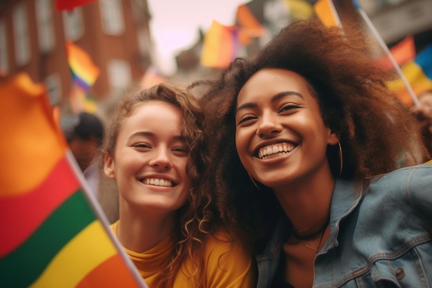 Charismatic Friends at LGBTQ Pride Parade in Amsterdam Amsterdam Pride Celebration