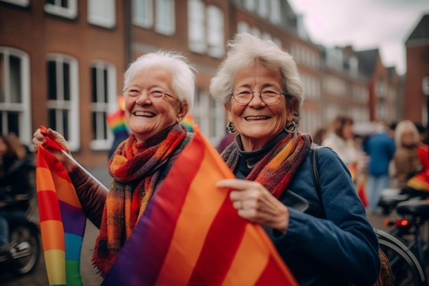 Charismatic Friends at LGBTQ Pride Parade in Amsterdam Amsterdam Pride Celebration