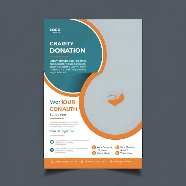 Charity and donation Flyer Poster Design Templates Fundraising Events and Organization