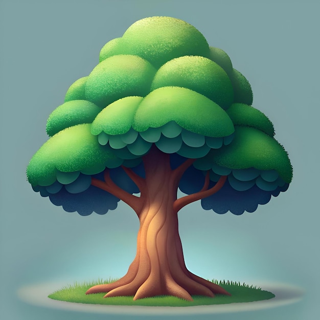 A charming 3D illustration of a stylized cedar tree perfect for adding a touch of nature to your designs