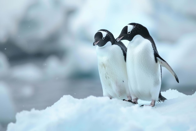 charming birds in their natural habitatWorld Penguin Day