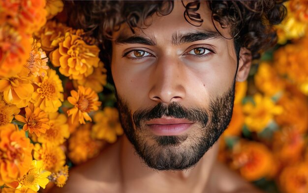 Photo charming brazilian hunk with a captivating gaze jpg portrait image