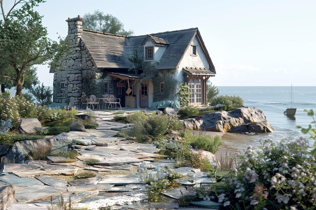 A charming coastal cottage with ocean views