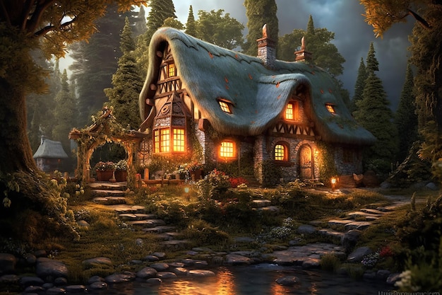 Charming Cottage in an Enchanted Forest