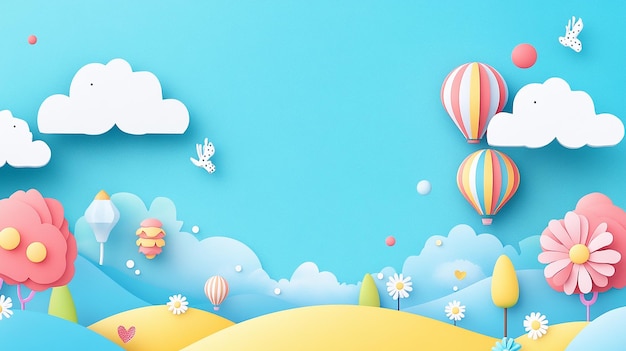 Charming and Fun Cartoon Paper Background