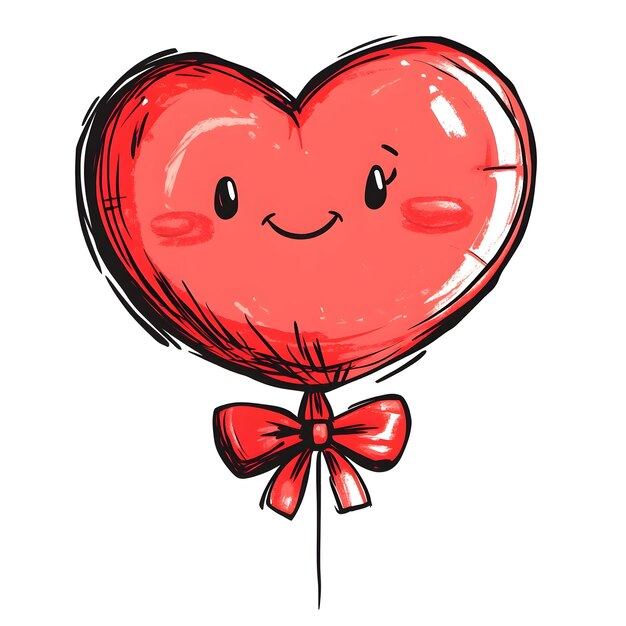 Photo charming heart shaped balloon in cheerful children s design