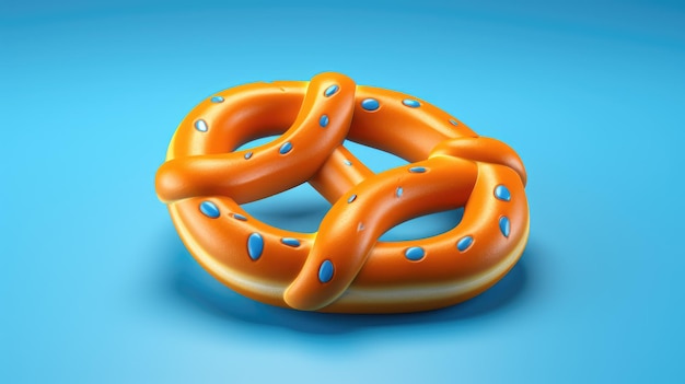 A charming illustration of a Bavarian pretzel