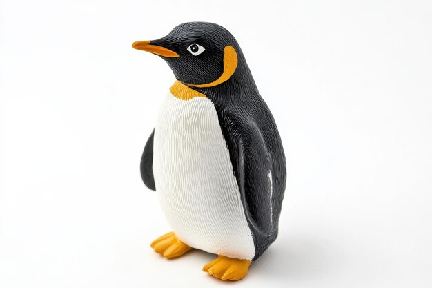 A charming penguin figurine on a white background adds playful flair to any space