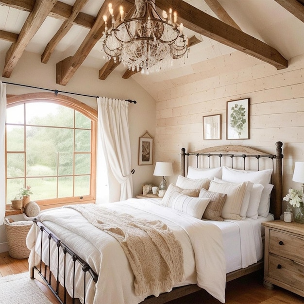 Charming and rustic bedroom