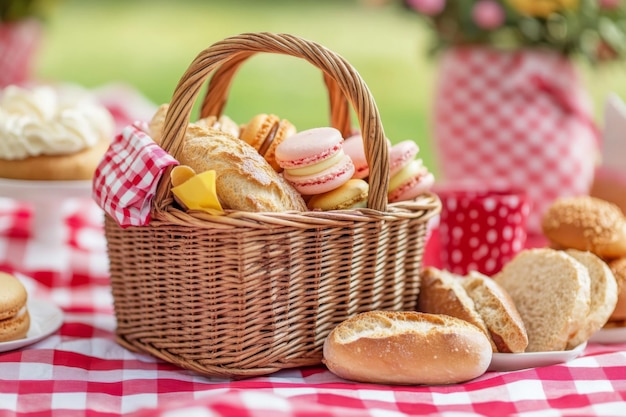 Photo charming vintage picnic delight