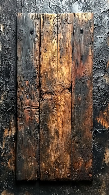 Charred dark wooden background burnt wooden boards